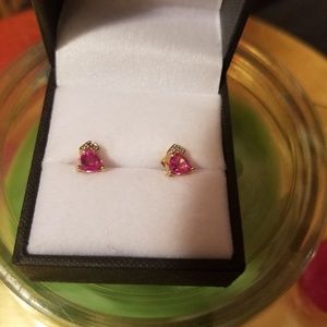 Jewelry - 10k gold pink topaz earrings Jewelry - 10k gold pink topaz earrings